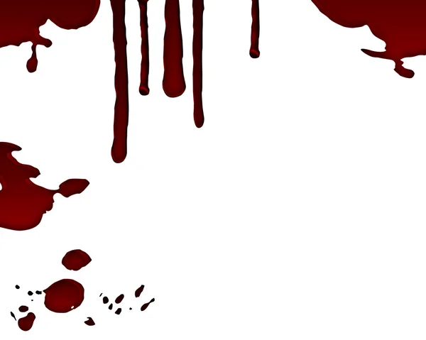 Капля крови изолирована — стоковое фото