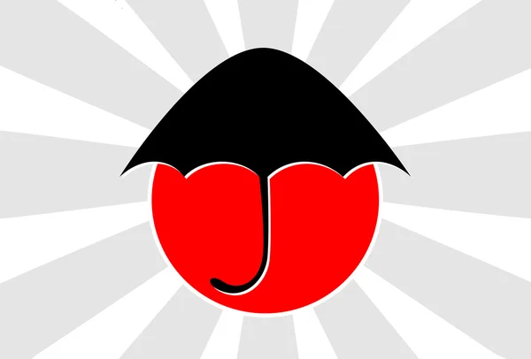 帮助日本在伞下 — 图库照片