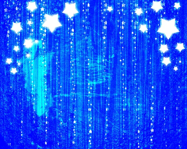 Estrelas em um fundo grunge azul — Fotografia de Stock