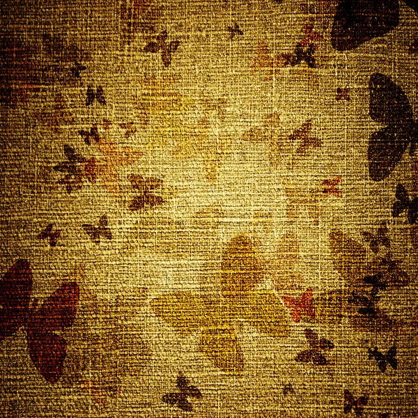 Grunge motýlů na plátně — Stock fotografie