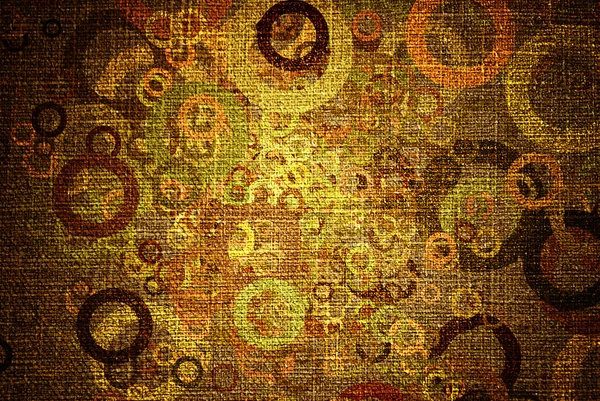 Grunge circles on canvas — Stock Photo, Image