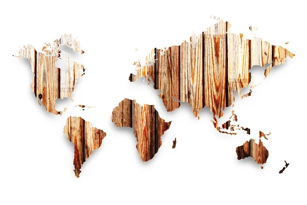 Mapa de madeira — Fotografia de Stock