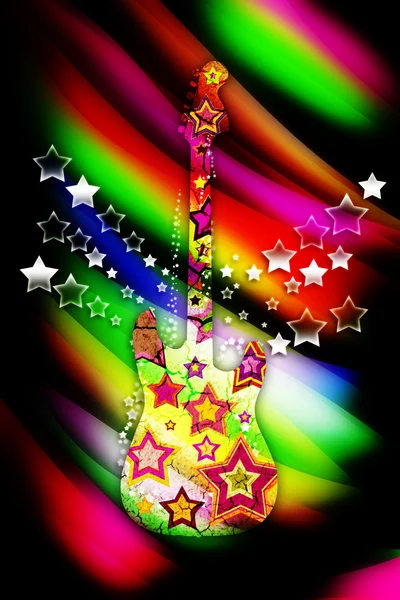 Renkli gitar — Stok fotoğraf