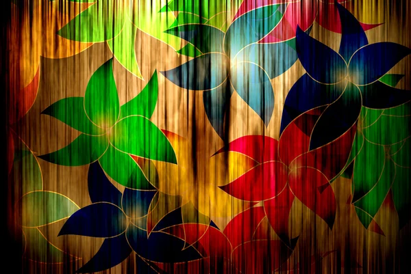 Flores en la cortina — Foto de Stock