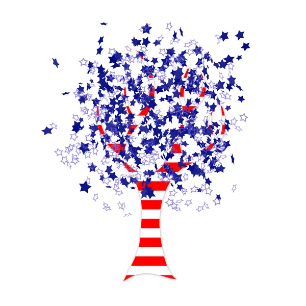 stock image American flag tree