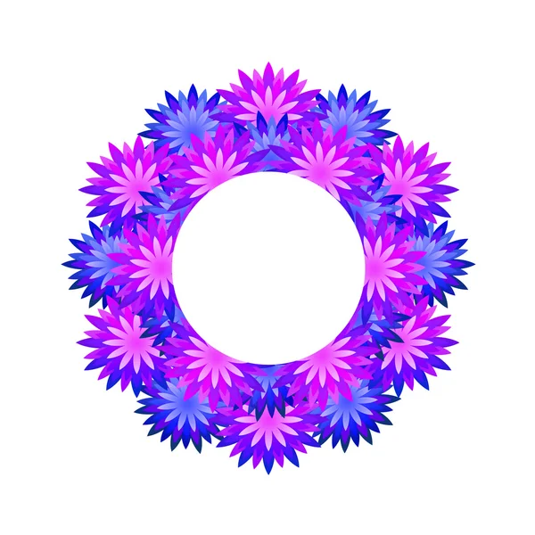 Wreath of blue flowers — Stock Photo, Image