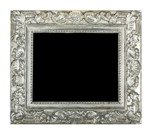 Starý stříbrný rám — Stock fotografie
