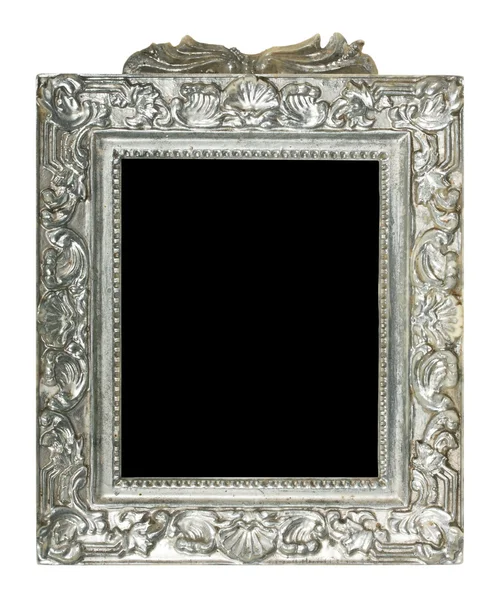 Starý stříbrný rám — Stock fotografie