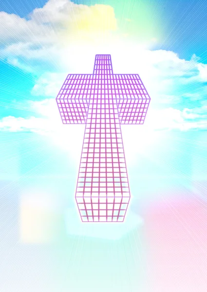 Kříž na nebesa — Stock fotografie