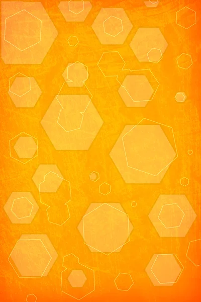 Фон оранжевого шестиугольника — стоковое фото