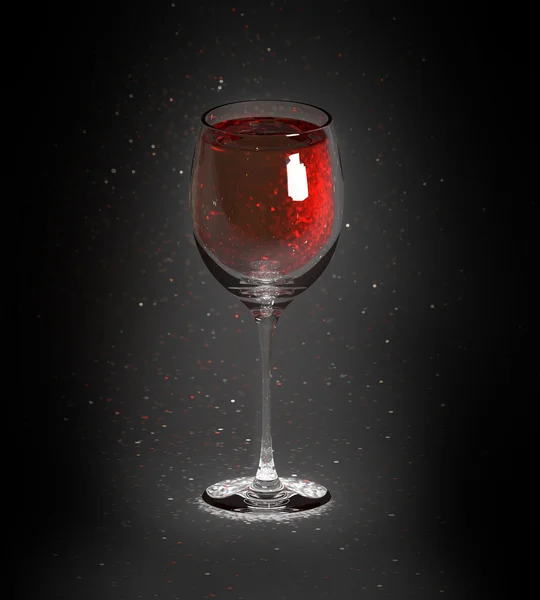 Still-life with the wine glass on black — Stock Photo, Image