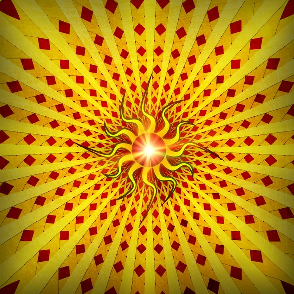 Помаранчевий спіральний сонце фон — стокове фото