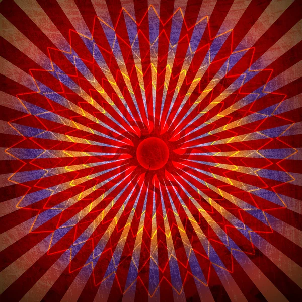 Red spirutal sun background — Stock Photo, Image