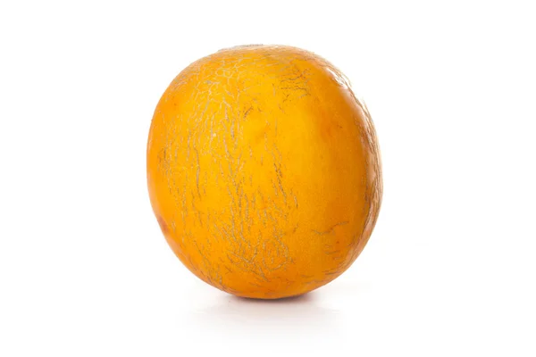 Dojrzały melon na białym tle na białym tle — Zdjęcie stockowe