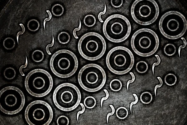 Modern dark circles grunge texture — Stock Photo, Image