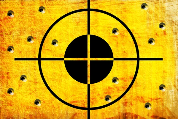 stock image Target on the wall with hole from shoot