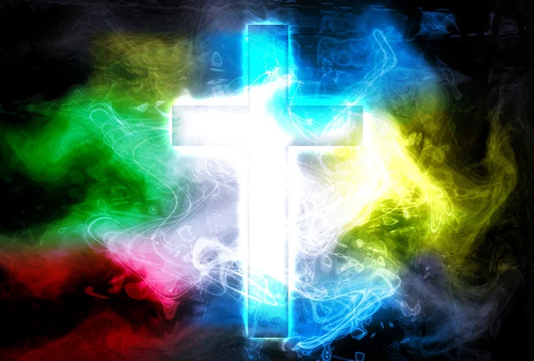 Хрест в кольорі диму — стокове фото
