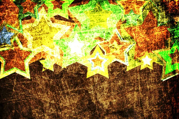 Grunge random stars background — Stock Photo, Image