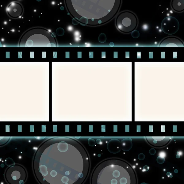 Filmstrip op gloeiende donkere achtergrond — Stockfoto