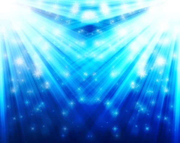 Sternschnuppen mit Lichtstrahlen — Stockfoto