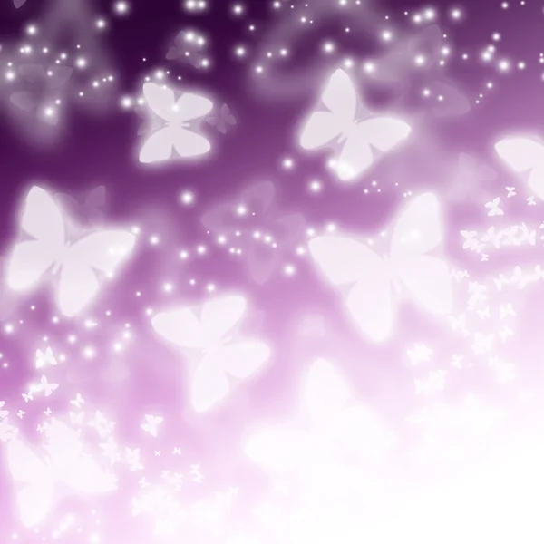Abstrato luz fundo com borboletas — Fotografia de Stock