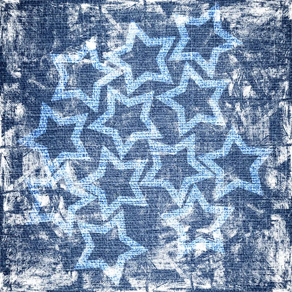 Blue Grunge Stars Textur — Stockfoto