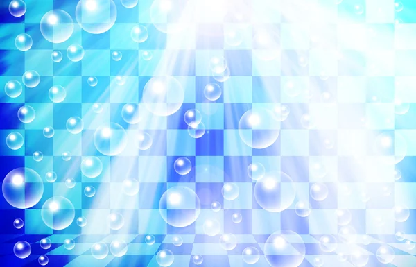 Пузырьки воды на фоне шахматной доски — стоковое фото