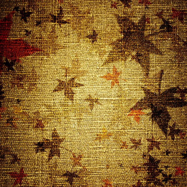 Grunge leaves on canvas — Stock Photo, Image