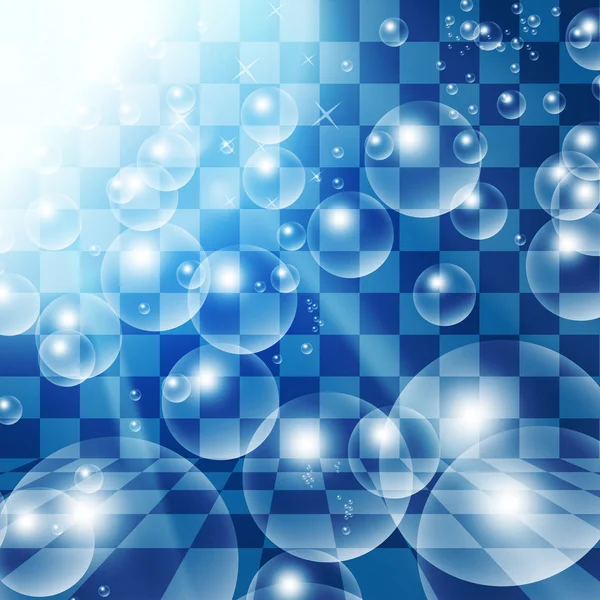 Пузырьки воды на фоне шахматной доски — стоковое фото
