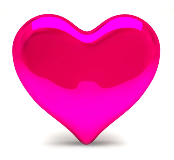 Coração rosa brilhante — Fotografia de Stock