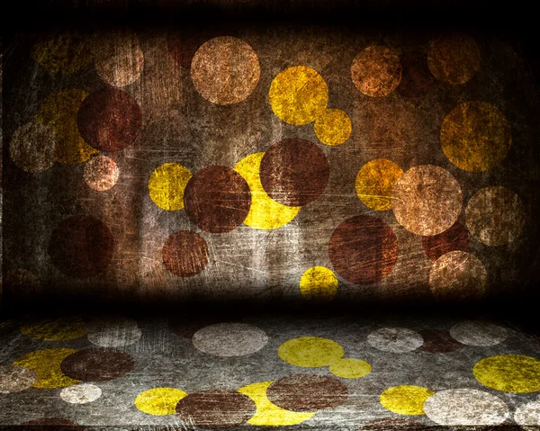 Sala de aço em círculos coloridos — Fotografia de Stock