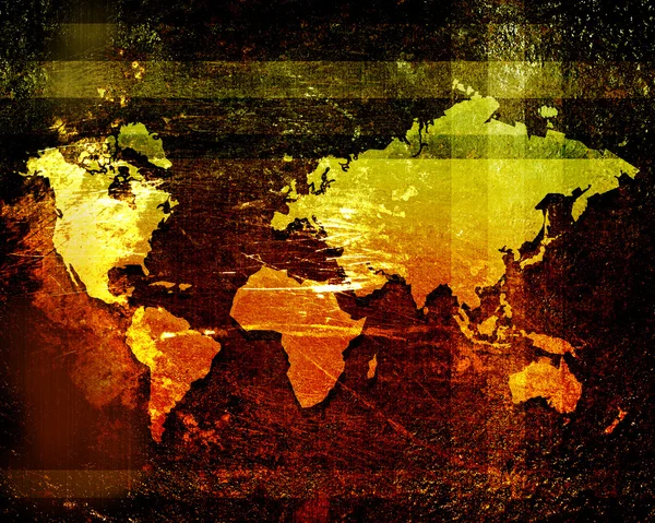 Παγκόσμιο χάρτη σε φόντο grunge — Φωτογραφία Αρχείου