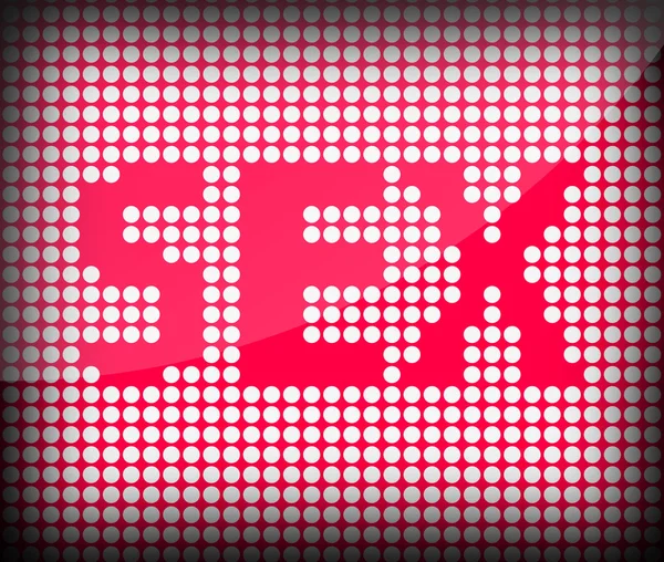Pembe bir arka plan üzerinde kelime seks — Stok fotoğraf