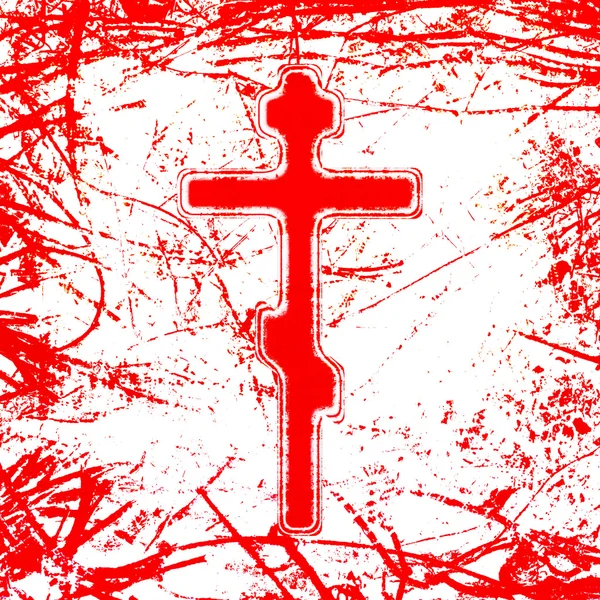 Krwawy krzyż — Zdjęcie stockowe