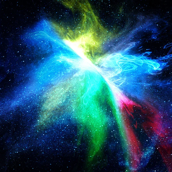 Ζωηρόχρωμες διαστημικές αστέρι νεφέλωμα — Φωτογραφία Αρχείου