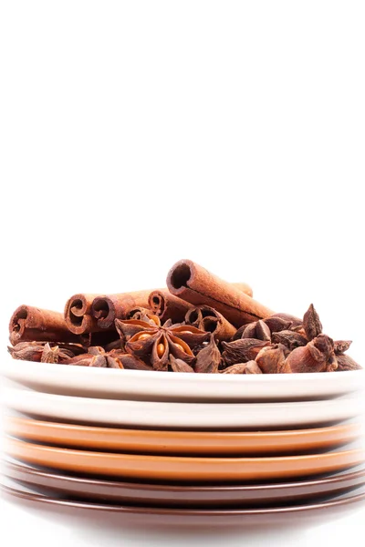 Cinnamon on a plate — Stock Photo, Image