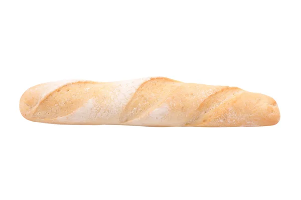 Довгий хліб ізольований на білому тлі — стокове фото