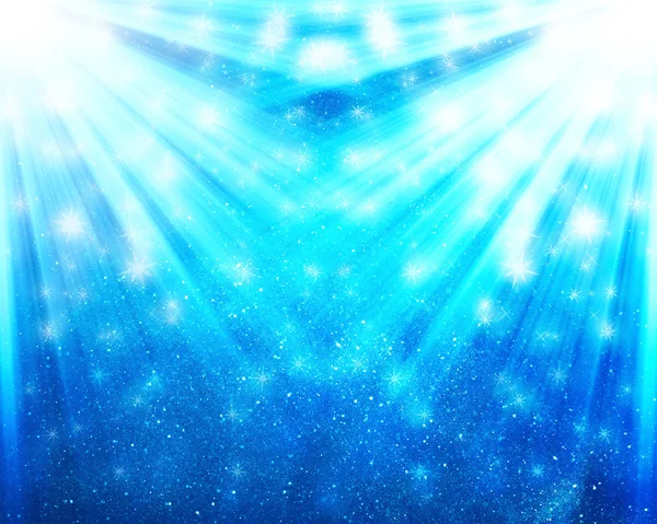 Падающие звезды со светом лучей — стоковое фото