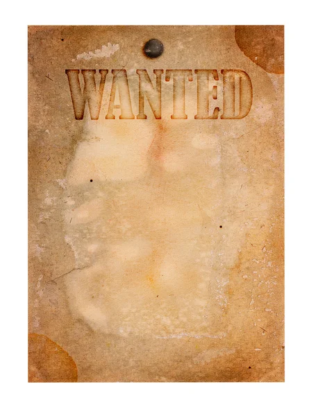 Урожай розшукуваний плакат ізольований на білому — стокове фото