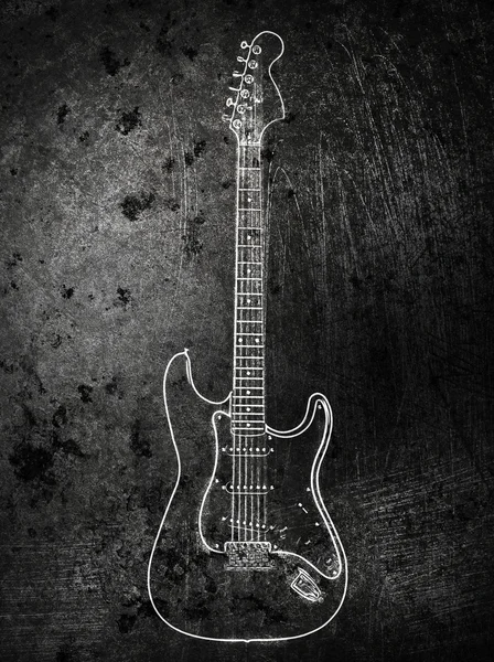 Elektrische gitaar achtergrond — Stockfoto