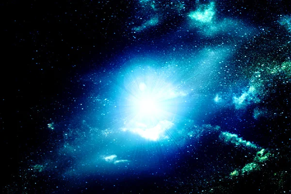 美しい青い宇宙のイラスト — ストック写真