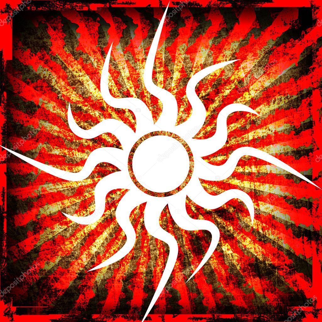 Sun grunge background