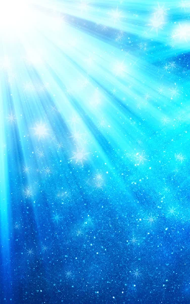 Falling stars with light rays — Stock Photo, Image