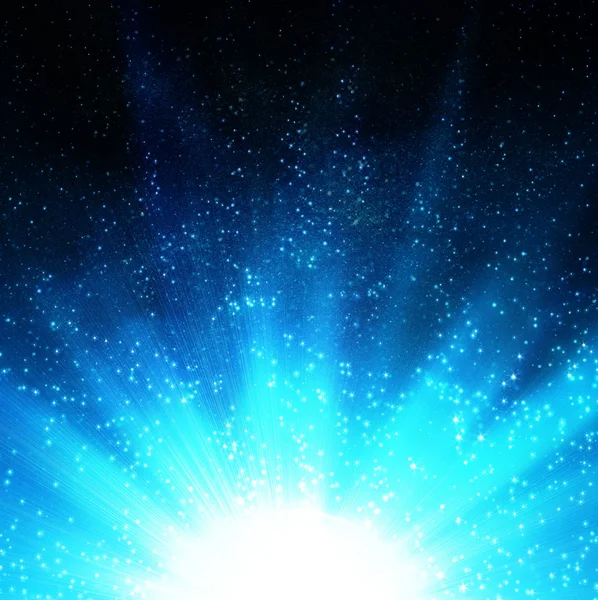 Светящаяся голубая звезда — стоковое фото