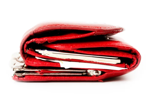 Old red purse — Stock Photo, Image