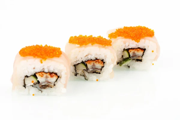 Fechar foto do sushi com caviar — Fotografia de Stock