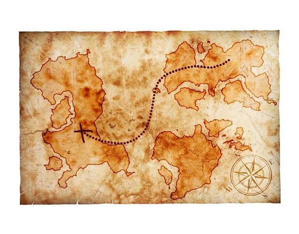Παλιό χάρτη θησαυρός — Φωτογραφία Αρχείου