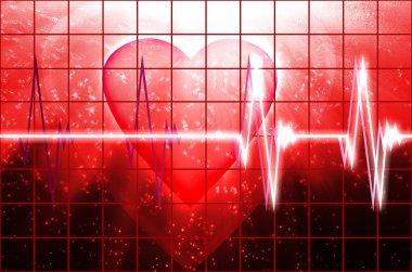 Cardial heart beating clipart