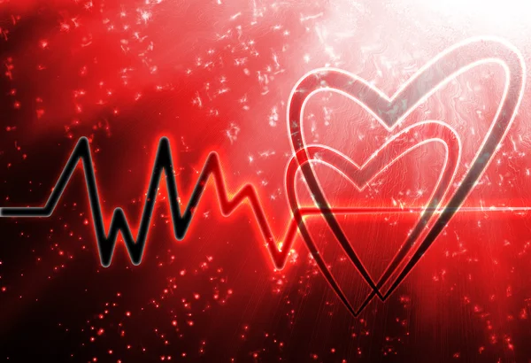 Monito cardiaco astratto — Foto Stock