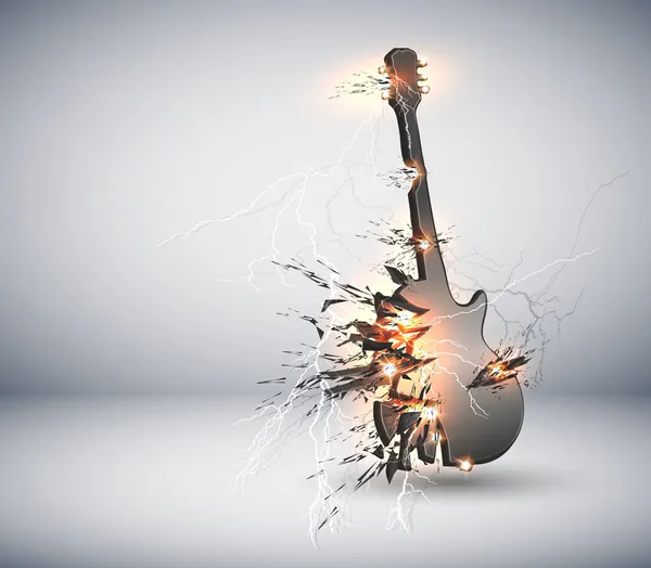 Musik gitarr explisive bakgrund — Stock vektor